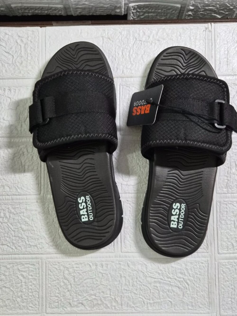 Bass Outdoor Mens 7 (W 9) TOPO Utility Sandal Boat Shoe Blk Gorpcore Adjustable